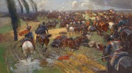 Граф Блюхер побеждает маршала Макдональда в битве при Кацбахе в 1813 году