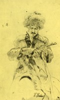 Черкес играющий на музыкальном инструменте