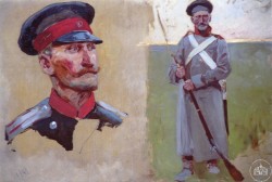 Голова офицера и солдат с ружьём - © Севастопольский военно-исторический музей-заповедник