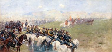Смотр войск Александром III близ Тифлиса - © Музей-панорама «Бородинская битва»