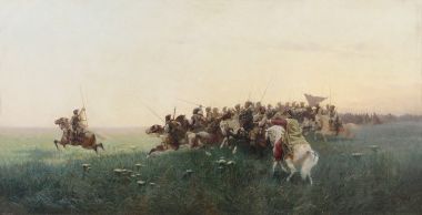 Атака запорожцев в степи - © Музей-панорама «Бородинская битва»