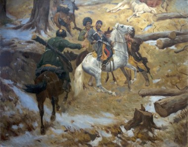 Смерть генерал-майора Слепцова в бою 10 декабря 1851 г. - © Ставропольский краевой музей изобразительных искусств