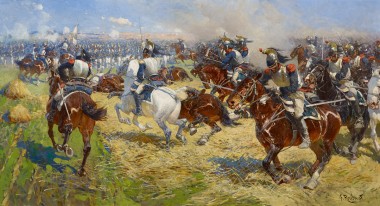 Французская кавалерия атакует Павловский полк